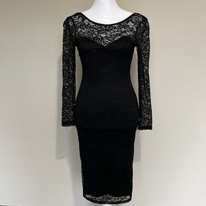 GB sweetheart bodycon lace spandex dress size S